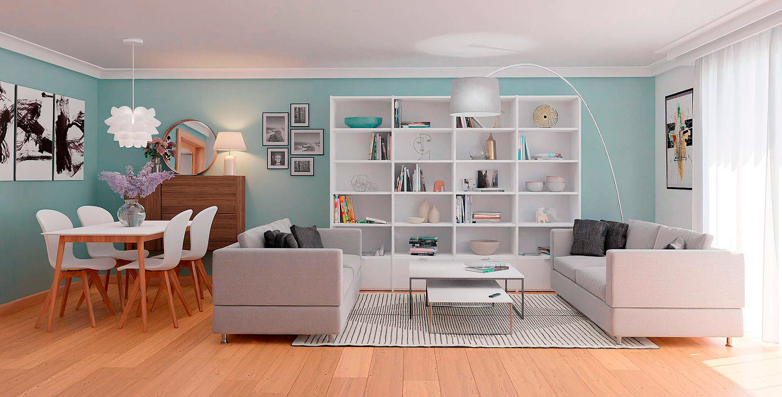 Render salon despues de home staging 4d